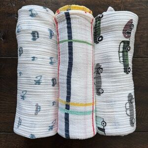 Little Unicorn Muslin Blankets - Set of 3